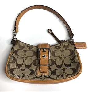 Coach Signature Mini Tan Purse